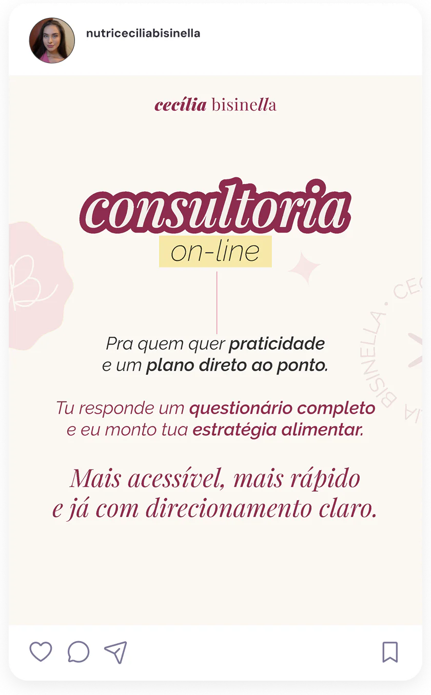 Post sobre consultoria on-line.